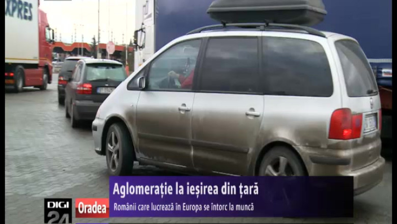 Aglomeratie la iesirea din tara. Romanii care lucreaza in Europa se intorc la munca Imagine