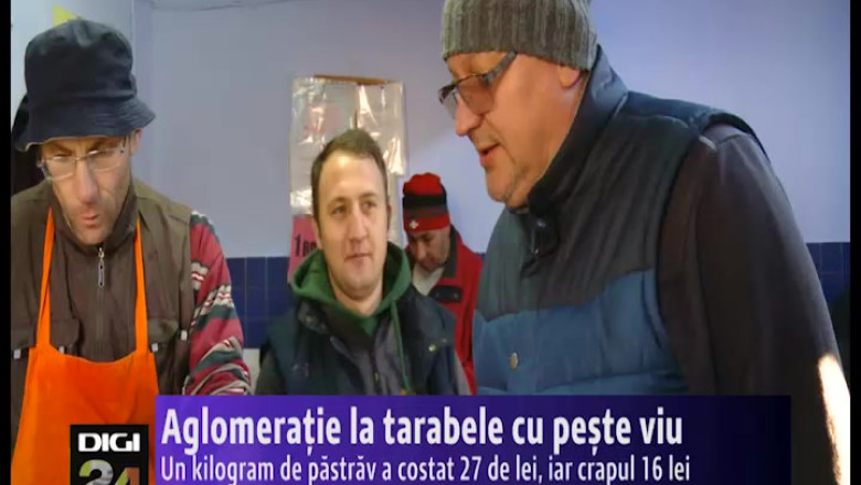 Aglomeratie la tarabele cu peste in ajun de Anul Nou Imagine
