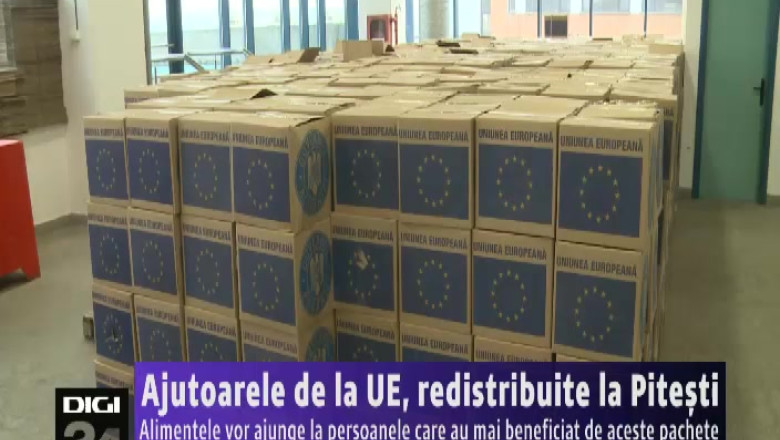 Ajutoarele de la UE, redistribuite la Pitesti. Alimentele vor ajunge la persoanele care au mai beneficiat de aceste pachete Imagine