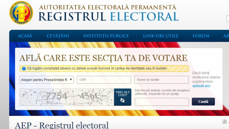 ALEGERI PREZIDENTIALE 2014. Cum poate verifica un alegator unde voteaza si daca figureaza in listele electorale permanente? Imagine