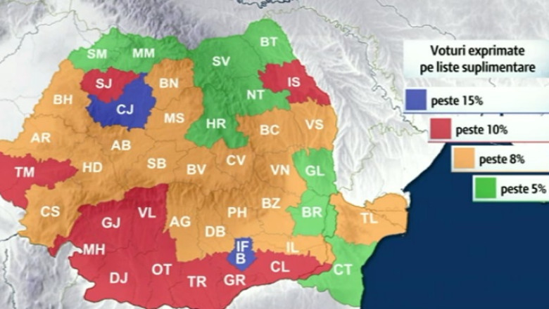 ALEGERI PREZIDENTIALE 2014. HARTA votului pe liste suplimentare. Ce judete au inregistrat recorduri Imagine