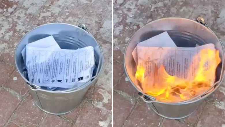 Alegeri Republica Moldova 2025. Imagini cu buletine de vot false aruncate sau arse circula online. Avertismentul Guvernului Imagine