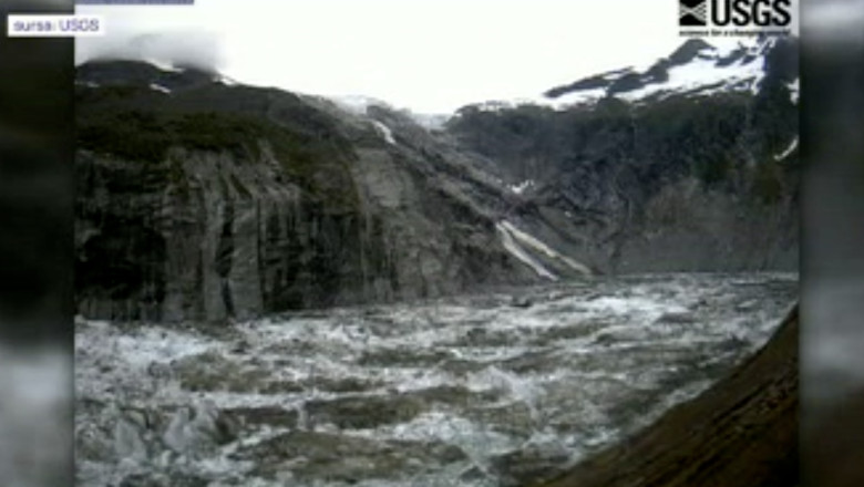 Alerta in Alaska: risc de inundatii catastrofale din cauza topirii unui ghetar Imagine