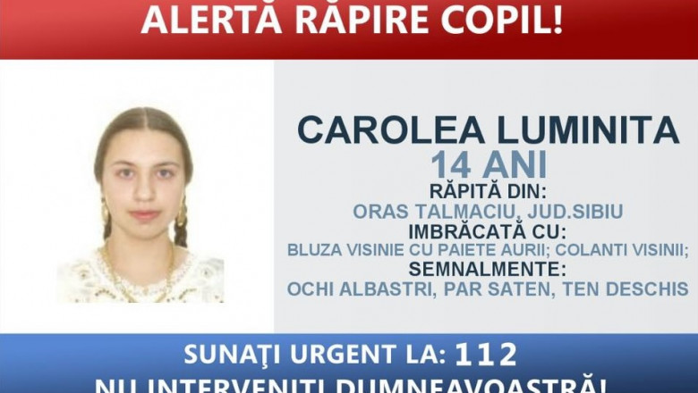 Alerta maxima in Sibiu. O fata de 14 ani a fost rapita noaptea din casa de patru barbati mascati Imagine