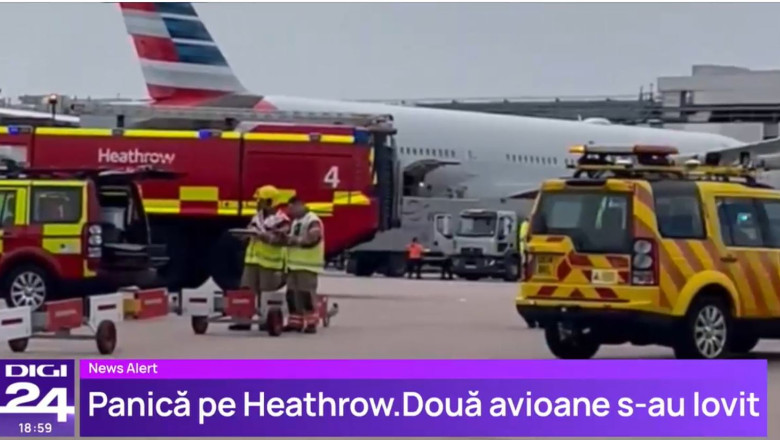 Alerta pe Aeroportul Heathrow din Londra, dupa ce doua avioane s-au ciocnit pe pista Imagine