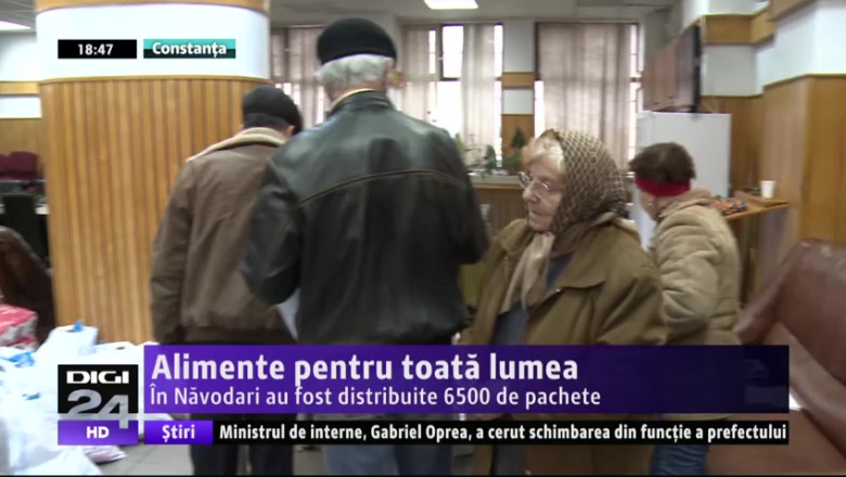 Alimente pentru toata lumea. In Navodari au fost distribuite 6500 de pachete Imagine