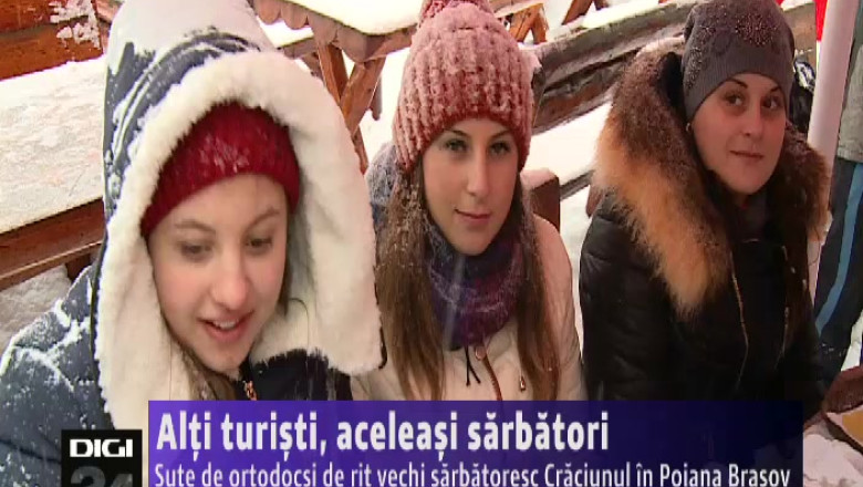 Alti turisti, aceleasi sarbatori. Sute de ortodocsi de rit vechi sarbatoresc Craciunul in Poiana Brasov Imagine