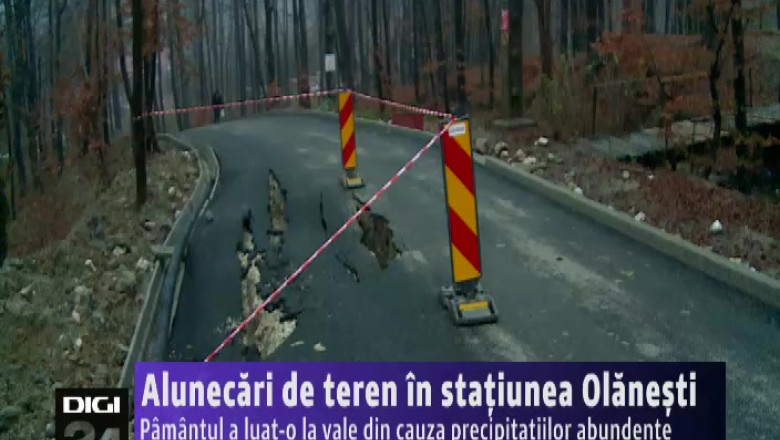 Alunecari de teren in statiunea Olanesti   Imagine