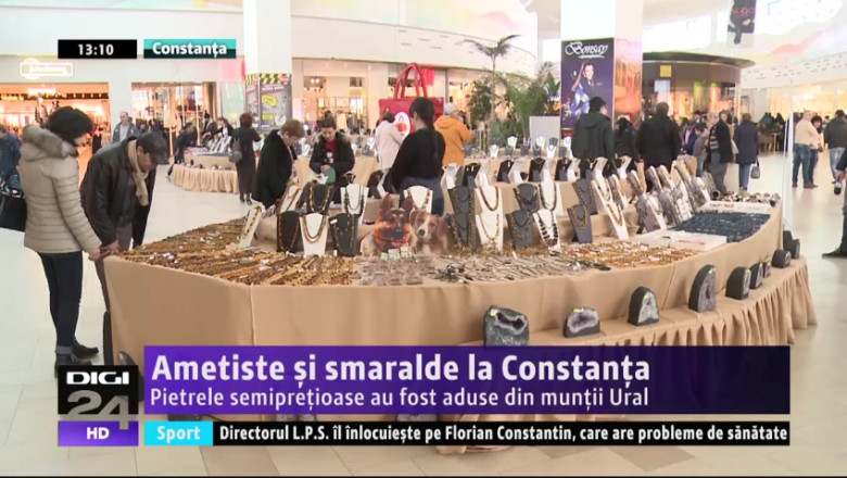 Ametiste si smaralde la Constanta. Pietrele semipretioase au fost aduse din muntii Ural Imagine