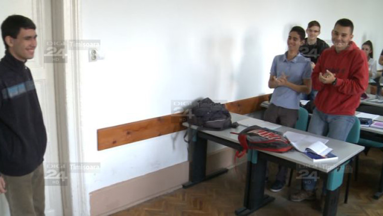 Andrei Heidelbacher, olimpicul de aur al Timisoarei: primire emotionanta la Colegiul National ”C.D.Loga” Imagine