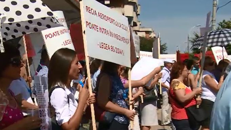 Angajatii aeroportului, din nou in strada Imagine