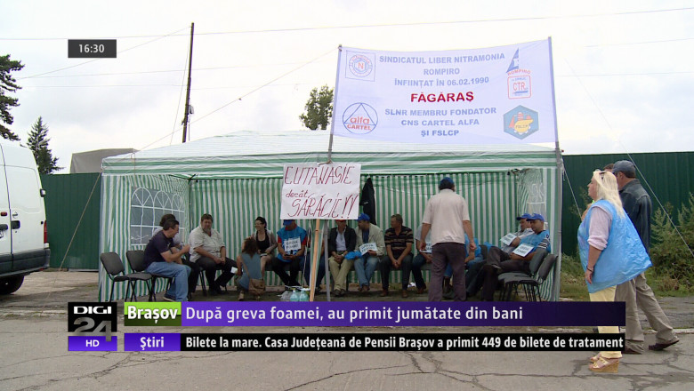Angajatii de la Nitramonia Fagaras au primit jumatate din salariile restante, dupa ce au facut greva foamei Imagine