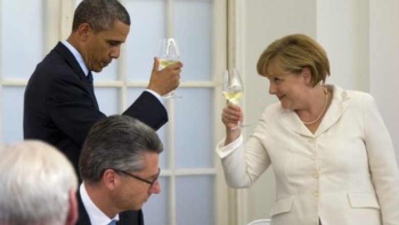 Angela Merkel a oferit un dineu in onoarea lui Barack Obama Imagine