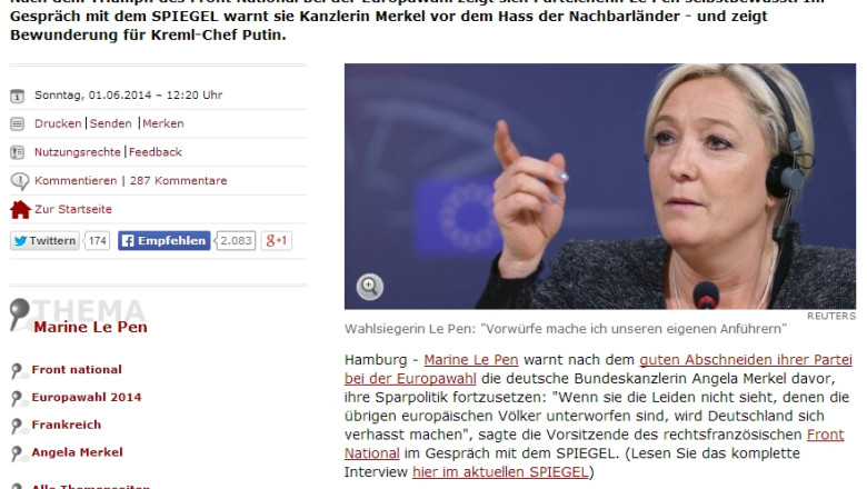 Angela Merkel, avertizata de Marine Le Pen: Politica Germaniei va provoca explozia Uniunii Europene Imagine