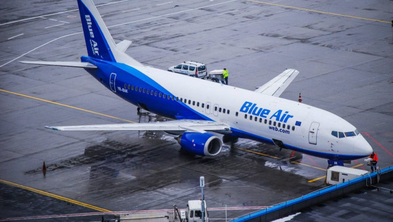 ANPC a sanctionat Blue Air cu peste 10 milioane de lei pentru cursele anulate din 15 iunie, pana in prezent Imagine