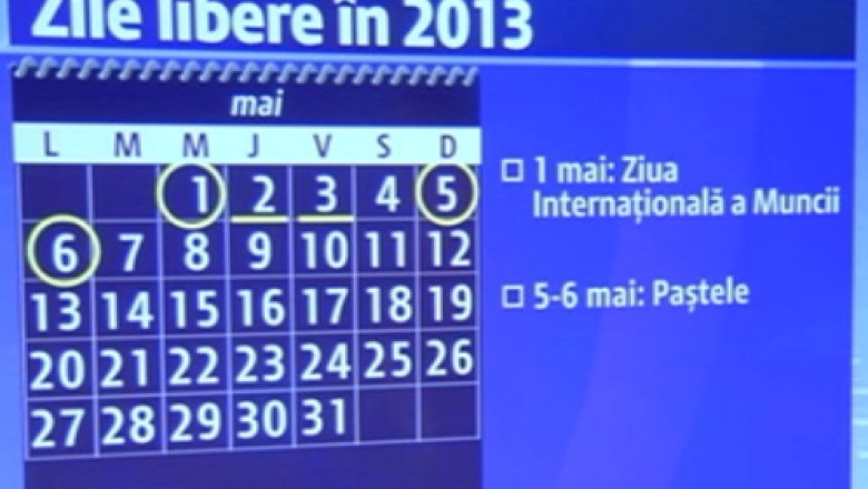 Anul acesta sunt 12 sarbatori legale. Opt dintre ele cad in zilele lucratoare Imagine