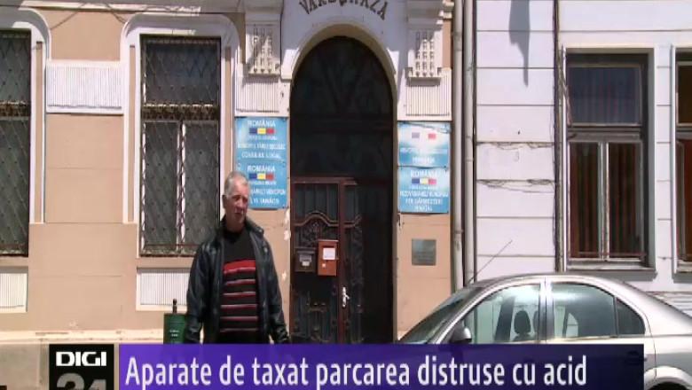 Aparate de taxat parcarea, distruse cu acid  Imagine