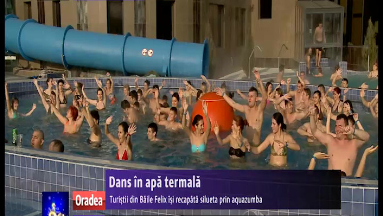Aqua-zumba, sportul preferat de turistii din Baile Felix dupa masa imbelsugata de Anul Nou Imagine