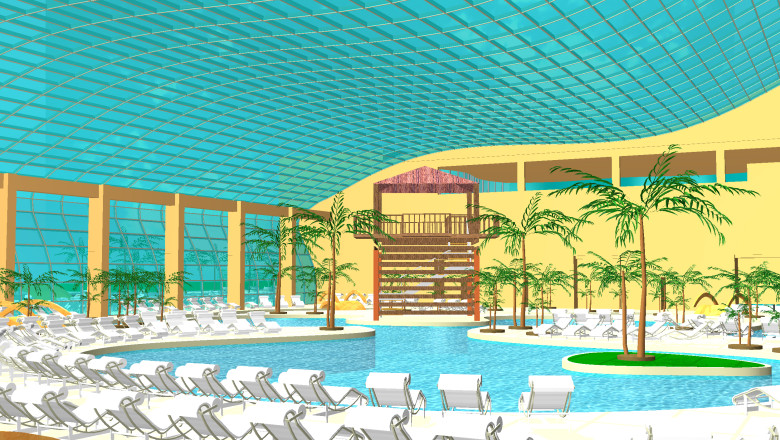 Aqualand la Navodari. Bazine acoperite si centre wellness vor fi construite langa tabara Imagine
