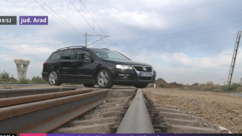 Arad: ambuteiaje din cauza liniilor ferate Imagine