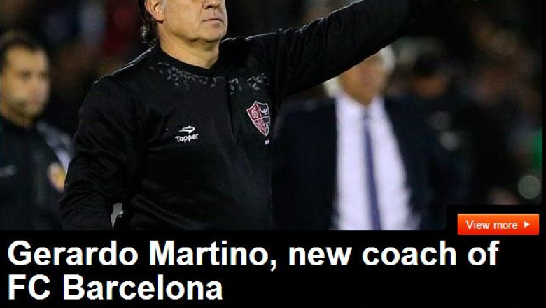 Argentinianul Gerardo Martino este noul antrenor al Barcelonei Imagine