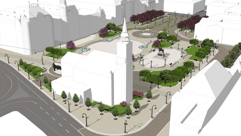 Arhitectii au ajuns la un consens, iar centrul Oradei va fi amenajat in stil secession. Vezi cum arata Piata Unirii! Imagine