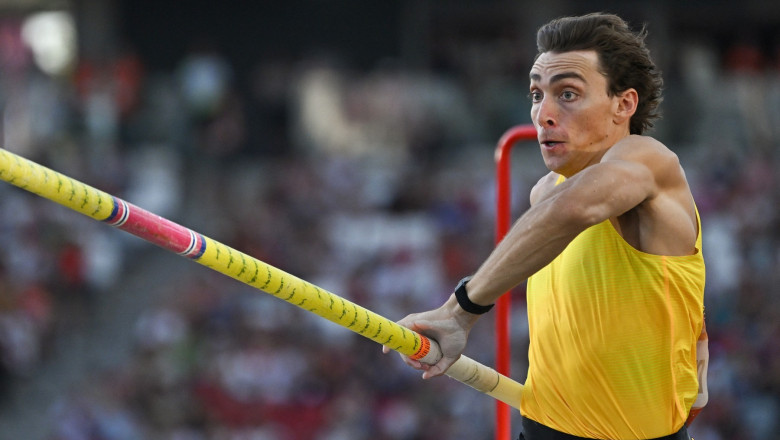 Armand Duplantis a doborat recordul mondial la saritura cu prajina pentru a 13-a oara. Cat a sarit „Mondo” la Budapesta Imagine