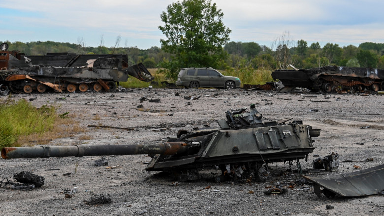 Armata de tancuri de elita a Rusiei, desemnata cu apararea Moscovei in caz de razboi cu NATO, a suferit pierderi grele la Harkov Imagine