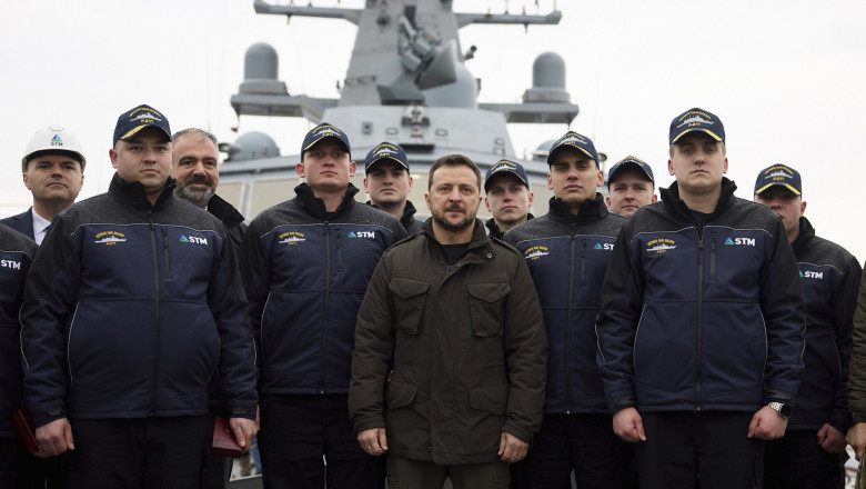 Armata ucraineana testeaza noua corveta Hetman Ivan Mazepa. Prima aterizare a unui elicopter SH-60 Seahawk pe punte Imagine