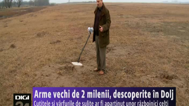 Arme vechi de 2 milenii, descoperite in Dolj. Cutitele si varfurile de sulite ar fi apartinut unor razboinici celti Imagine