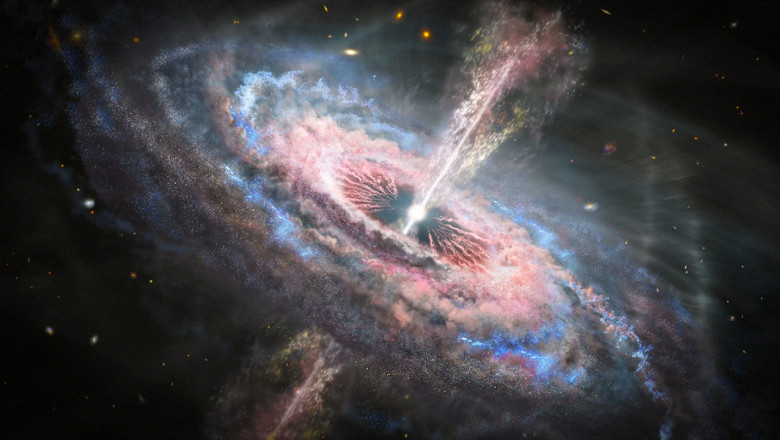 Astronomii au rezolvat misterul celor mai stralucitoare si puternice obiecte din Univers. „Reprezinta viitorul Caii Lactee” Imagine