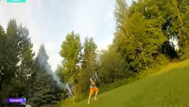 Atac cu drona, simulat cu artificii Imagine