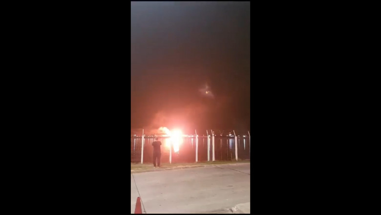 Atac cu drone la granita Romaniei. Rusii au bombardat vama Orlivka, peste Dunare de Isaccea. 9 camioane au luat foc Imagine