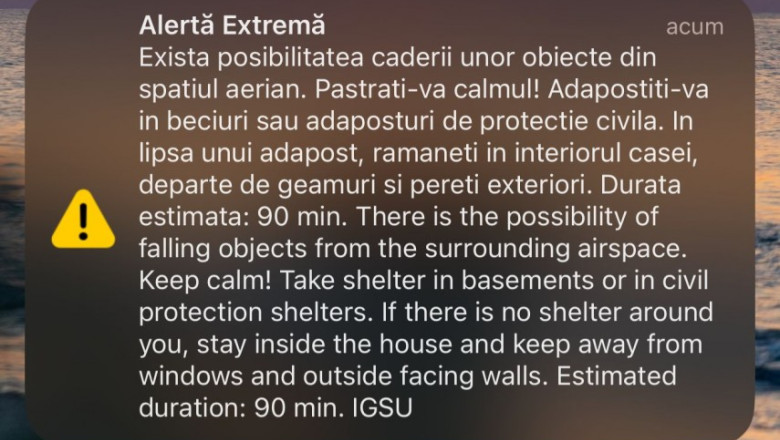 Atac rusesc la granita Romaniei. Mesaj RO-ALERT in judetul Tulcea. MApN: „Tintele” nu au intersectat spatiul aerian al tarii Imagine