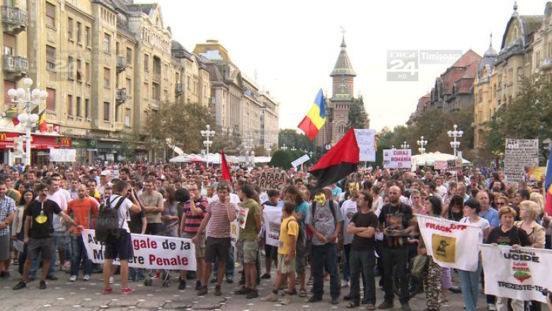 Au iesit in strada, la Timisoara, impotriva proiectului minier de la Rosia Montana Imagine