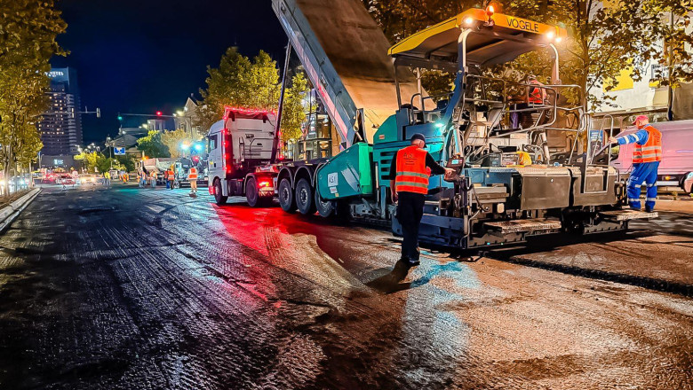 Au inceput lucrarile de asfaltare pe marile bulevarde din Bucuresti. Stelian Bujduveanu: „Se vor desfasura in timpul noptii” Imagine