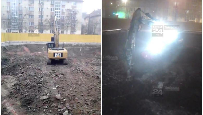 Au inceput lucrarile in zona ecluzei vechii cetati a Timisoarei. Imagini surprinse de un telespectator Digi24 Timisoara Imagine