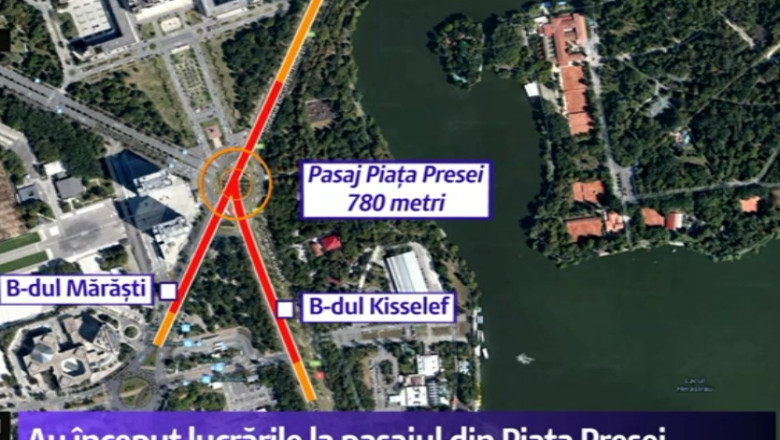 Au inceput lucrarile la pasajul din Piata Presei. Ar trebui sa fie gata in zece luni Imagine