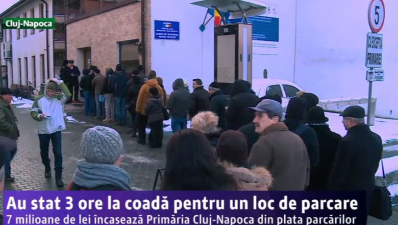 Au stat 3 ore la coada pentru un loc de parcare Imagine
