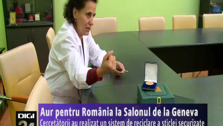 Aur pentru Romania la Salonul de la Geneva. Cercetatorii din Valcea au realizat un sistem de reciclare a sticlei securizate Imagine