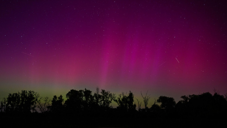 Aurora boreala ar putea sa reapara. Pata solara care a produs fenomenul in luna mai va fi din nou indreptata spre Pamant in iunie Imagine