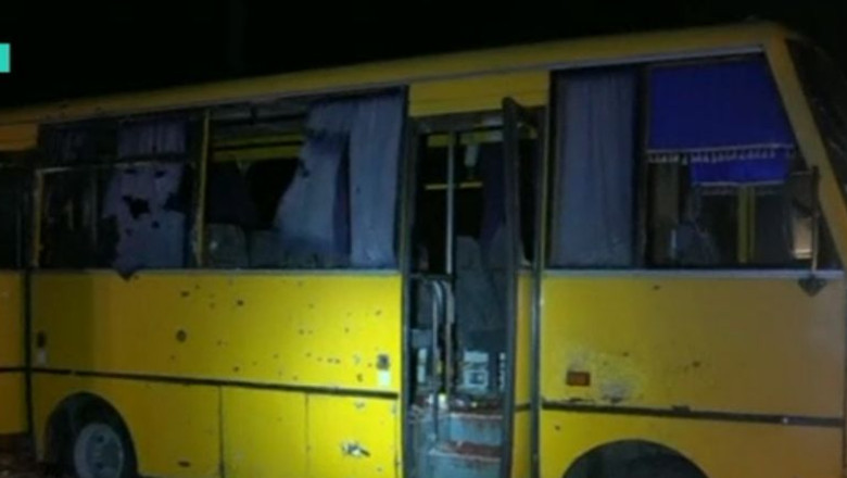 Autobuz lovit de racheta in Ucraina: 11 morti Imagine