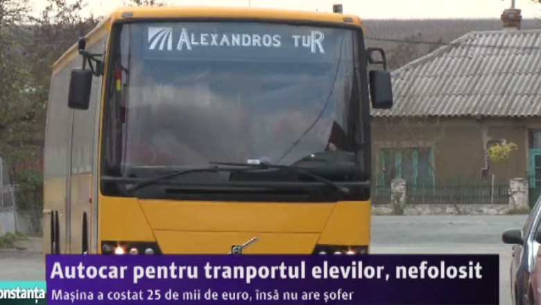 Autocar pentru tranportul elevilor, nefolosit.Masina a costat 25 de mii de euro, insa nu are sofer Imagine