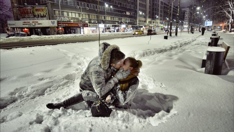 Autorul fotografiei de pe Magheru, selectat la un concurs international cu o alta imagine in care surprinde iarna Imagine