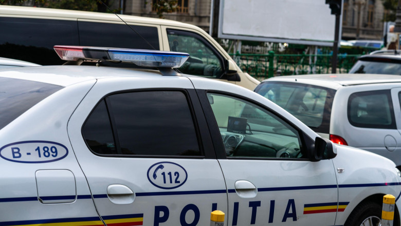Autospeciala de Politie, oprita in trafic de un echipaj de la Rutiera pentru depasirea vitezei legale. IPJ Galati face verificari Imagine