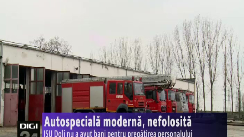 Autospeciala moderna, nefolosita. ISU Dolj nu a avut bani pentru pregatirea personalului Imagine