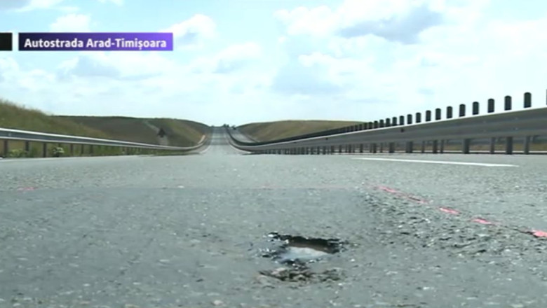 Autostrada Arad – Timisoara, inaugurata anul trecut, are probleme tehnice Imagine