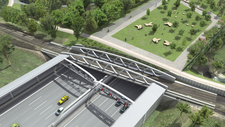 Autostrada din Hamburg va fi acoperita, pe trei sectiuni, cu parcuri si pajisti Imagine
