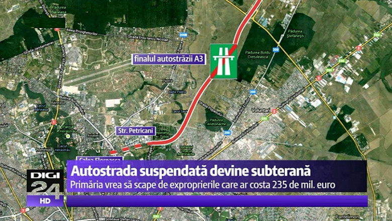 Autostrada suspendata a Bucurestiului s-ar putea transforma in tunel. Sorin Oprescu vrea sa evite exproprierile Imagine