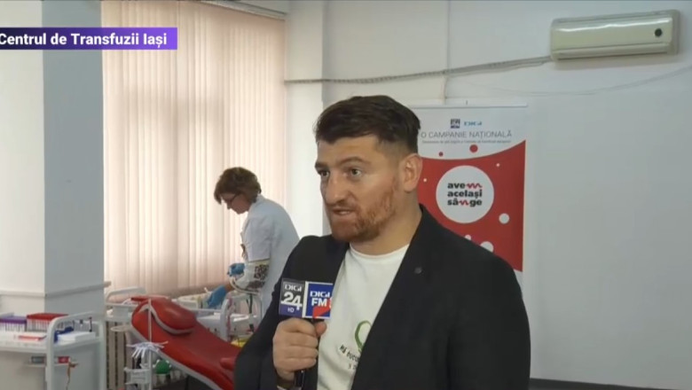 „Avem acelasi sange”. Catalin Morosanu: „Sangele apa nu se face. Haideti sa facem o fapta buna de Ziua Nationala. Donati sange” Imagine